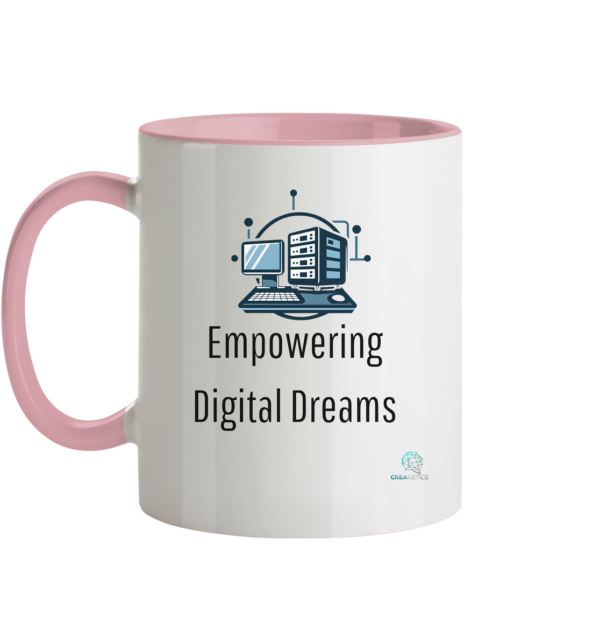 Empowering Digital Dreams - Kollection by CreaNetics - Tasse zweifarbig